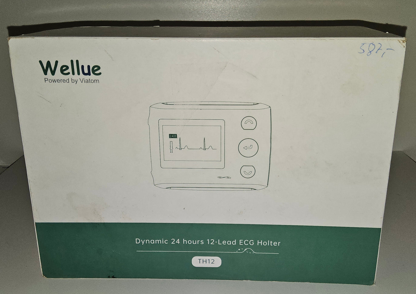 Wellue EKG Gerät 12 Kanal, 24h Holter EKG Monitor mit AI-ECG Analyse, Funktioniert mit PC und Mac, Tragbarer Mobiles 6 8 Kanal 24-Stunden Langzeit EKG Gerät für Zuhause