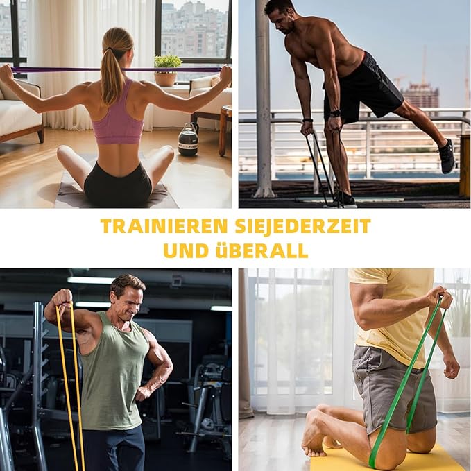 Resistance Bands, Fitness Bands, Pull-Up Resistance Bands, Perfect for Body Stretching, Powerlifting