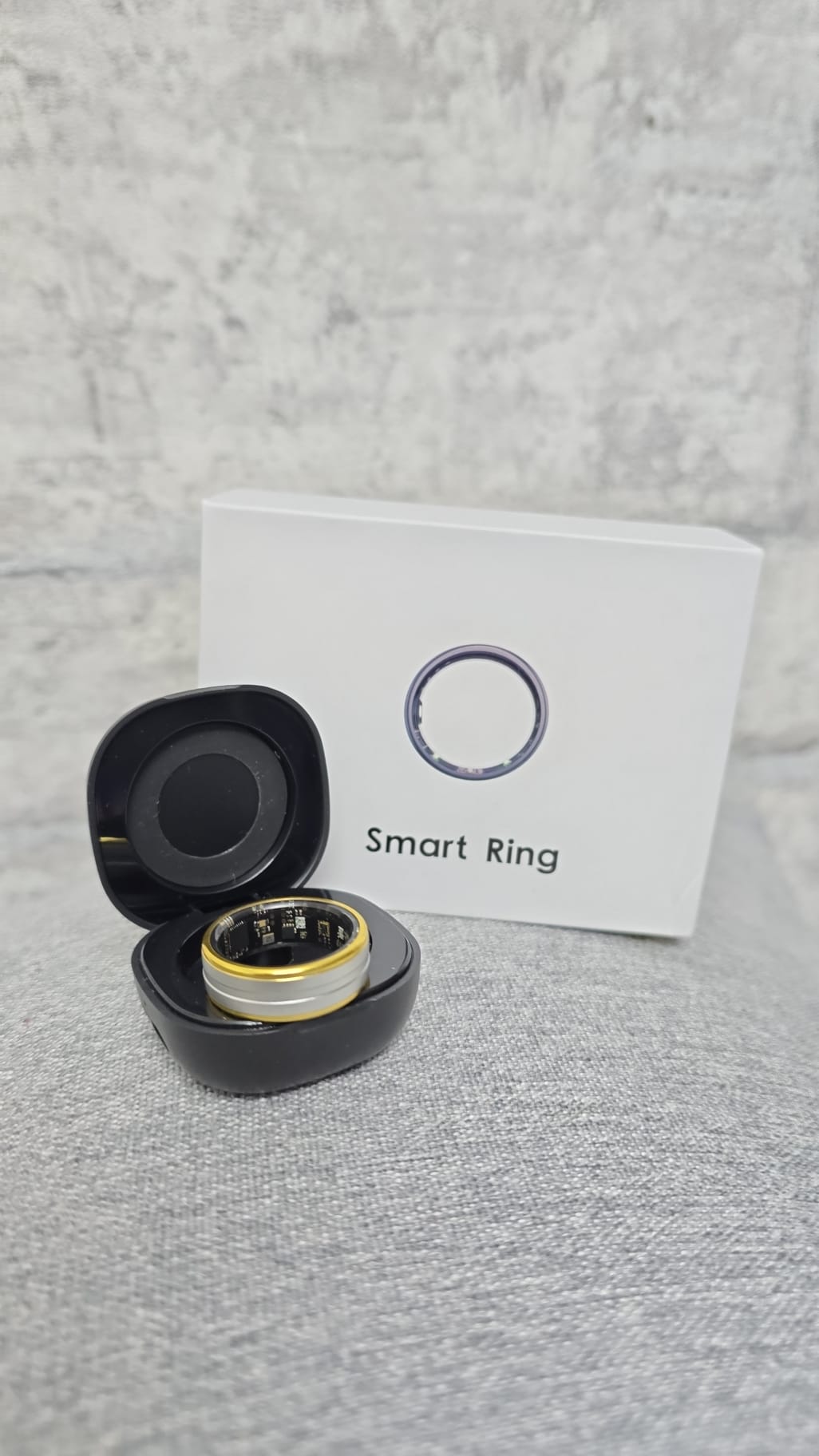 Smart Ring Gr. 9 Gold- Glanz Silber Matt