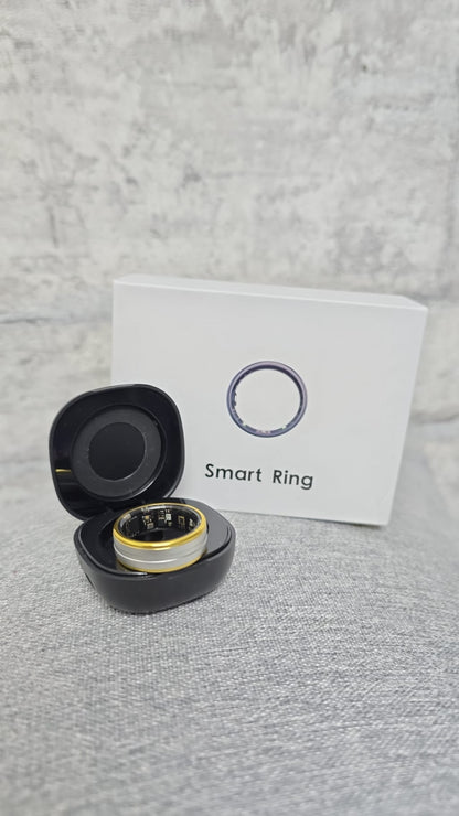 Smart Ring Gr. 9 Gold- Glanz Silber Matt