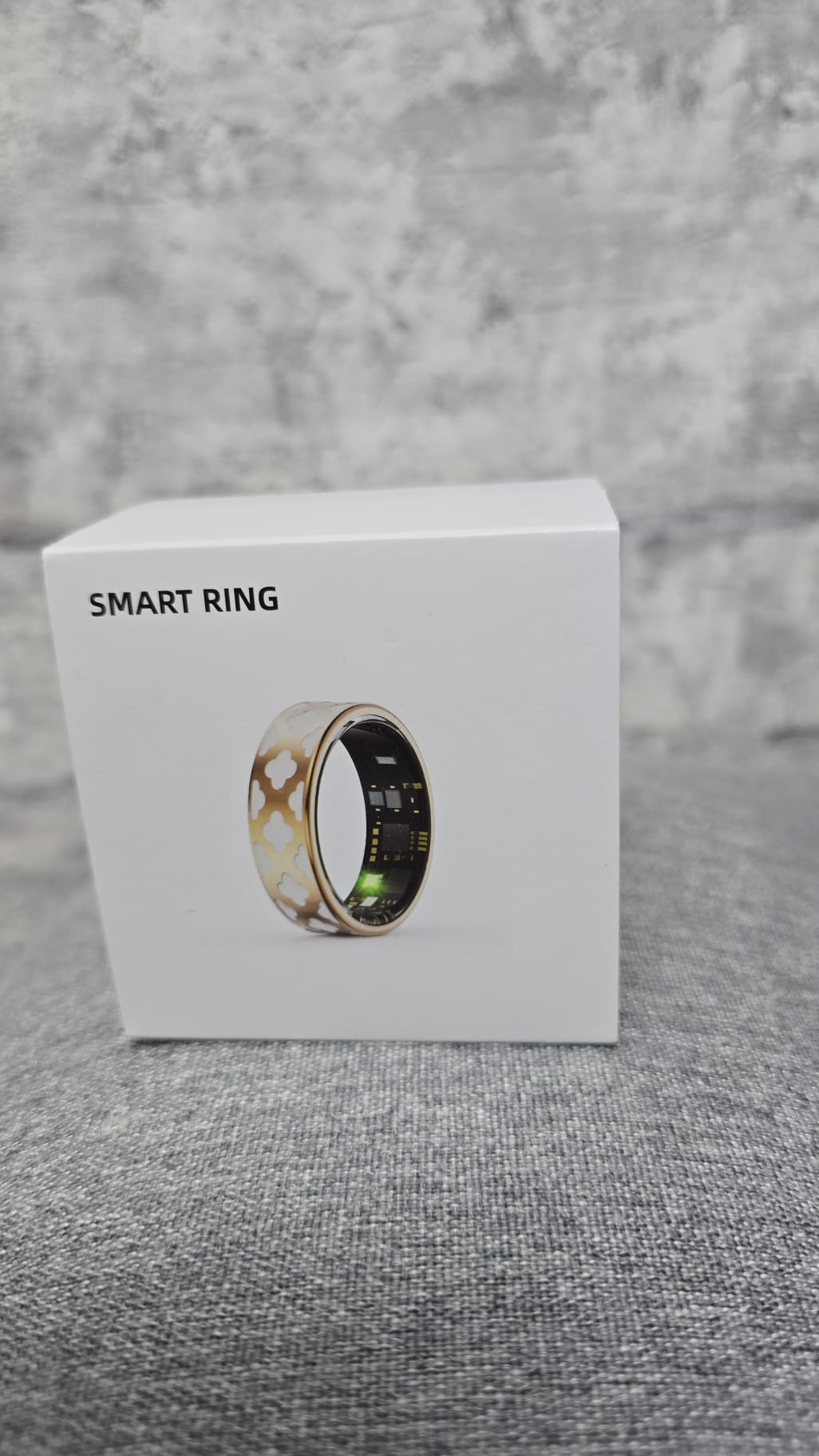 Smart Ring Gr. 11 Gold weiß Gemustert
