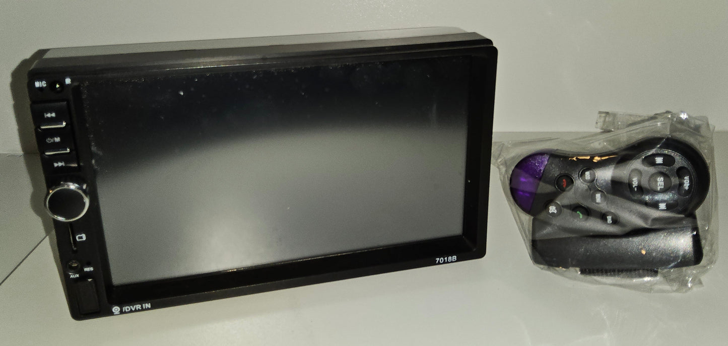 Podofo Black Stereo 2 Din Radio 7 Inch HD Touch Screen Camera Car Mp5 Player.