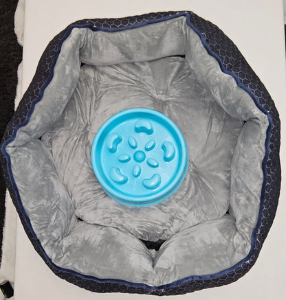 Haustier Platzkissen mit Futternapf gegen Schlingschutz