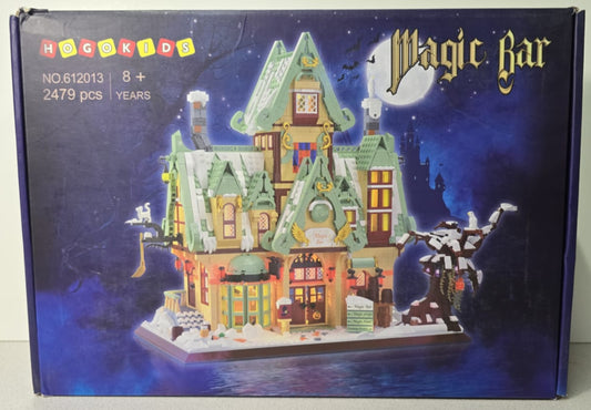 HOGOKIDS Magisches Bauspielzeug mit LED Licht - Magic Schloss Mini Bauklotz Haus Büro Dekor, Architektur Haus