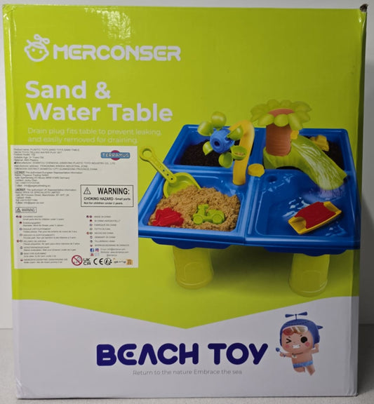 Klassischer Sand & Play Sand- und Wassertisch für Kinder, 24-teiliges Set, Fun Activity Center für Kleinkinder