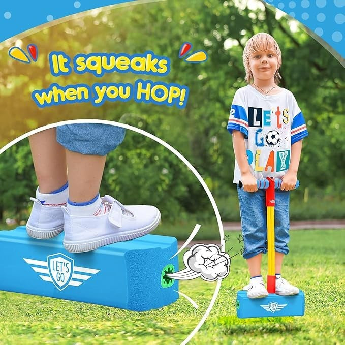 Toyzey blau Spielzeug für Draußen, Pogo Jumper Spiele ab 3 4 5 6 7 8Jahre Spielzeug ab 3-8 Jahre