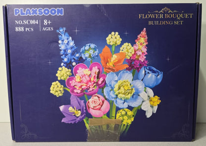 Blumenstrauß-Bauset, 888 Teile, botanische Sammlung, Baustein-Spielzeug, Blumen, Rosenpflanze, Heimdekoration