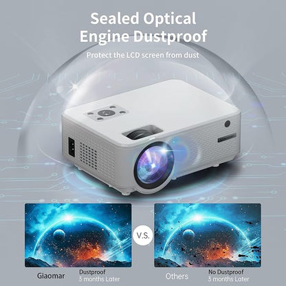 Beamer, 20000 Lumen 1080P Full HD Beamer 4K Heimkino Unterstützt, 5G WiFi Bluetooth