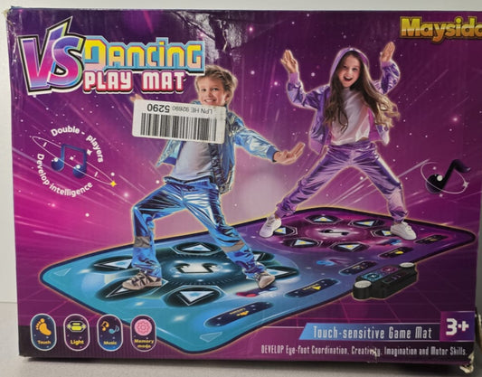 Verbesserte extra große elektronische Tanzmatten, Tanzunterlage mit Einzel- und Doppelspieler-Modus, Tanzmusik-Spielmatte mit LED-Licht